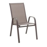 Τραπεζαρία Valor-Calan σετ 5τεμ pakoworld μέταλλο-textilene καφέ 110x60x70εκ - Image 3