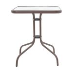 Tραπεζαρία Obbi-Watson pakoworld σετ 3τεμ καφέ μέταλλο-pe rattan 60x60x70εκ - Image 3