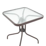 Tραπεζαρία Obbi-Watson pakoworld σετ 3τεμ καφέ μέταλλο-pe rattan 60x60x70εκ - Image 4