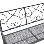 Παγκάκι Cazpo pakoworld μέταλλο σε μαύρη απόχρωση 114x45x90εκ - Image 4