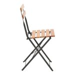 Τραπεζαρία Pometia pakoworld σετ 3τεμ ξύλο-μέταλλο - Image 4