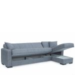 Καναπές Κρεβάτι Γωνιακός ArteLibre JOSE Ανοιχτό Γκρι 270x150x86cm - Image 3