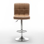 Σκαμπό Bar ArteLibre DIN Με Πλάτη Πτυσσόμενο Cappuccino PVC/Μέταλλο 44x50x92-113cm - Image 2