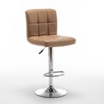 Σκαμπό Bar ArteLibre DIN Με Πλάτη Πτυσσόμενο Cappuccino PVC/Μέταλλο 44x50x92-113cm - Image 3