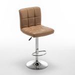 Σκαμπό Bar ArteLibre DIN Με Πλάτη Πτυσσόμενο Cappuccino PVC/Μέταλλο 44x50x92-113cm - Image 4
