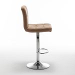 Σκαμπό Bar ArteLibre DIN Με Πλάτη Πτυσσόμενο Cappuccino PVC/Μέταλλο 44x50x92-113cm - Image 5