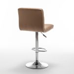 Σκαμπό Bar ArteLibre DIN Με Πλάτη Πτυσσόμενο Cappuccino PVC/Μέταλλο 44x50x92-113cm - Image 6
