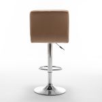 Σκαμπό Bar ArteLibre DIN Με Πλάτη Πτυσσόμενο Cappuccino PVC/Μέταλλο 44x50x92-113cm - Image 7