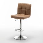 Σκαμπό Bar ArteLibre DIN Με Πλάτη Πτυσσόμενο Cappuccino PVC/Μέταλλο 44x50x92-113cm - Image 8