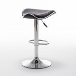 Σκαμπό Bar ArteLibre MOD Πτυσσόμενο Μαύρο PU/Μέταλλο 44.5x43x65.5-83.5cm - Image 6