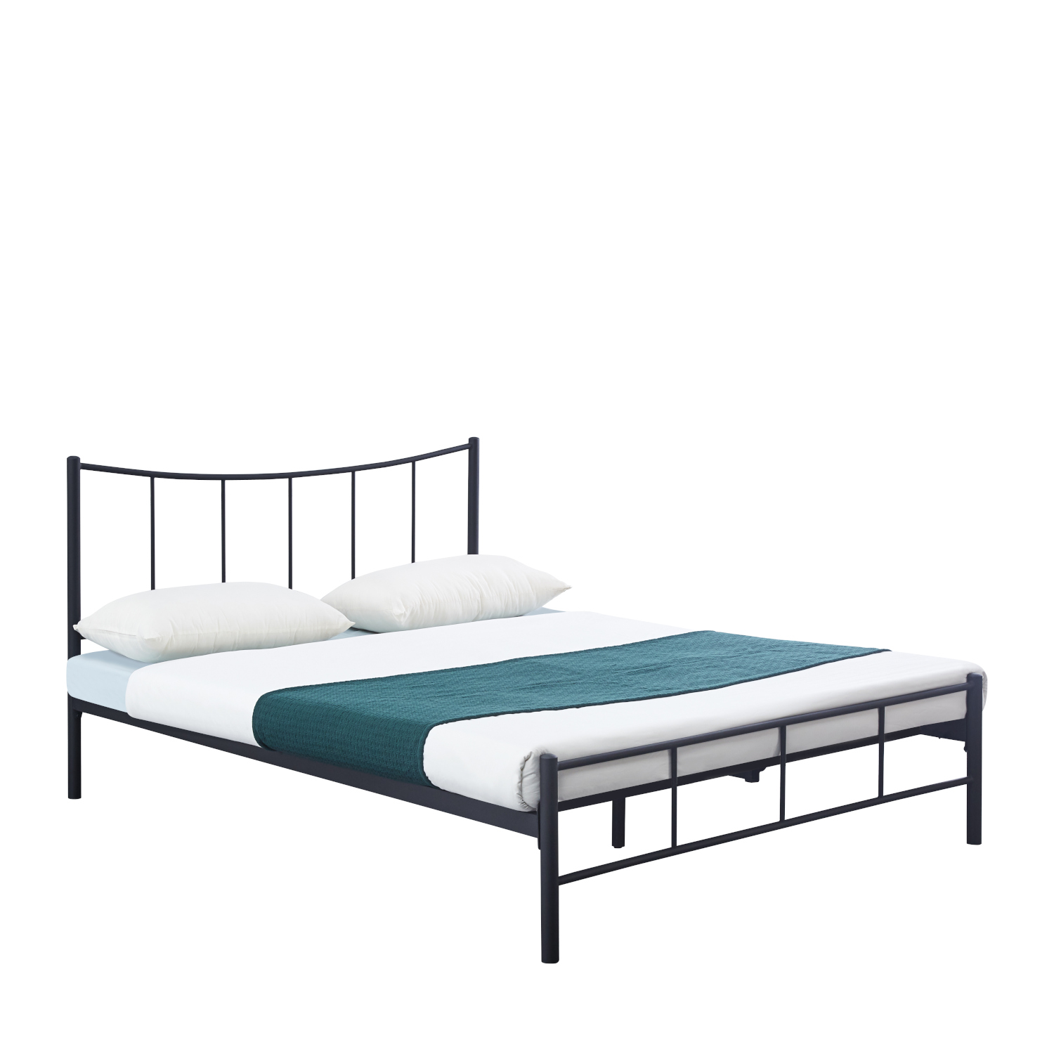 14250017-4 Κρεβάτι Διπλό ArteLibre ROSE Μαύρο Μέταλλο 208x159x100cm (Στρώμα 150x200cm) - Image 1