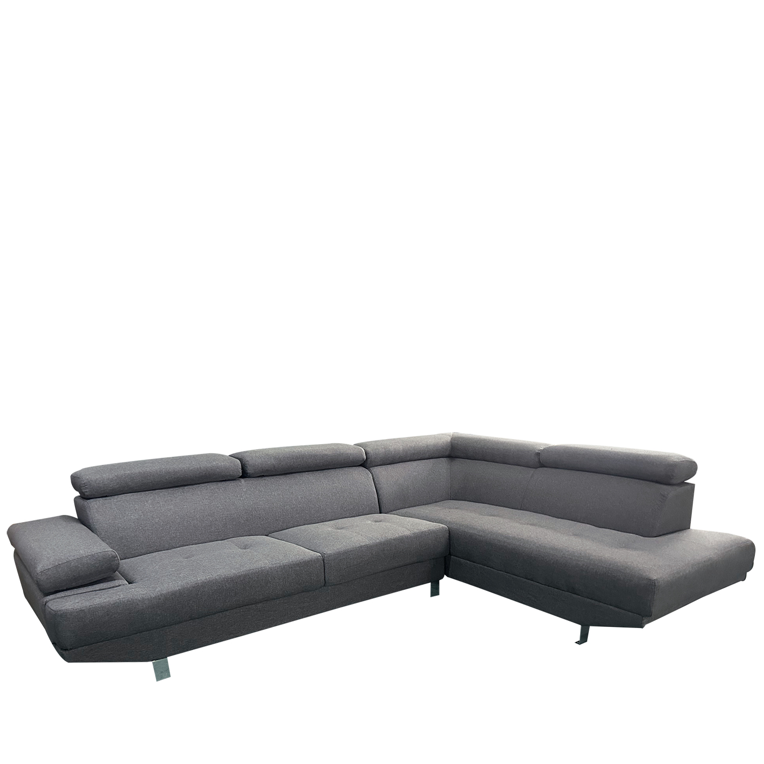 14290039 Καναπές Γωνιακός ArteLibre MASAL Γκρι Ύφασμα 280x185x85cm - Image 1