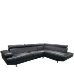 Καναπές Γωνιακός ArteLibre MASAL Μαύρο PU 280x185x85cm
