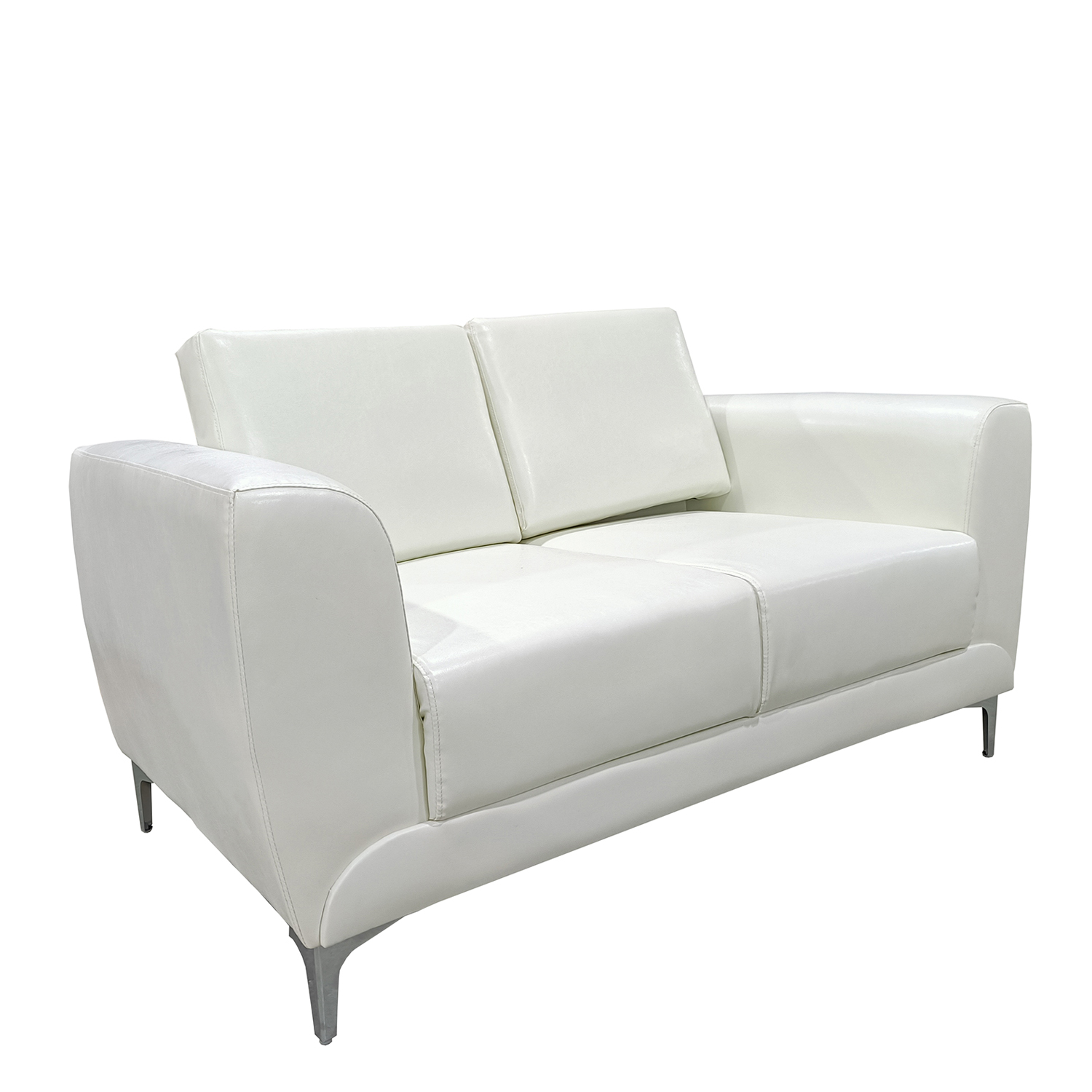 14290048 Καναπές Διθέσιος ArteLibre ELFRIC Λευκό PU 142x81x81cm - Image 1