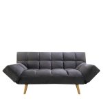 Καναπές Κρεβάτι Τριθέσιος ArteLibre ELVINA Γκρι Ύφασμα 182x82x88cm