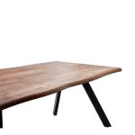 Τραπέζι Τραπεζαρίας ArteLibre AOSA Honey Maple/Μαύρο MDF/Μέταλλο 160x90x76cm - Image 3