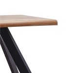 Τραπέζι Τραπεζαρίας ArteLibre AOSA Honey Maple/Μαύρο MDF/Μέταλλο 160x90x76cm - Image 4