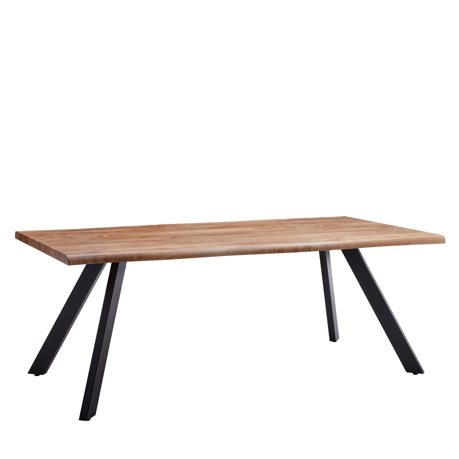 14320045 Τραπέζι Τραπεζαρίας ArteLibre AOSA Honey Maple/Μαύρο MDF/Μέταλλο 180x90x76cm - Image 1