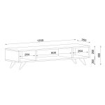 Έπιπλο Τηλεόρασης ArteLibre Samos Λευκό 120x35x40cm - Image 5