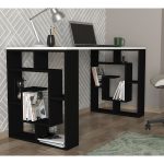 Γραφείο ArteLibre LINE Λευκό/Μαύρο 140x60x74cm - Image 5