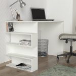 Γραφείο ArteLibre CLEORA Λευκό Μοριοσανίδα/Μελαμίνη 120x60x74cm - Image 4