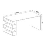 Γραφείο ArteLibre CLEORA Λευκό Μοριοσανίδα/Μελαμίνη 120x60x74cm - Image 5
