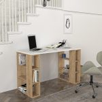 Γραφείο ArteLibre WIMSEY Λευκό/Sapphire Μοριοσανίδα/Μελαμίνη 140x60x74cm - Image 4
