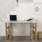 Γραφείο ArteLibre WIMSEY Λευκό/Sapphire Μοριοσανίδα/Μελαμίνη 140x60x74cm - Image 6