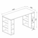 Γραφείο ArteLibre WIMSEY Λευκό/Sapphire Μοριοσανίδα/Μελαμίνη 140x60x74cm - Image 7