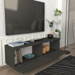 Έπιπλο Τηλεόρασης ArteLibre ALFEN Ανθρακί Μοριοσανίδα/Μελαμίνη 120x35x38cm - Image 6