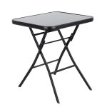 Τραπέζι Μεταλλικό ArteLibre Πτυσσόμενο TAURUS Μαύρο 60x60x70cm