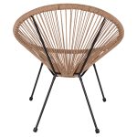 Πολυθρόνα Κήπου ArteLibre APRONIUS Φυσικό/Μαύρο Rattan/Μέταλλο 71x73x77cm - Image 3