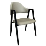 Καρέκλα Τραπεζαρίας ArteLibre SOLANA Cappuccino/Μαύρο PU/Μέταλλο 51x51x81cm