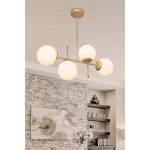 Φωτιστικό οροφής τετράφωτο PWL-1128 pakoworld Ε27 χρυσό 70x20x35εκ - Image 2