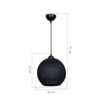 Φωτιστικό οροφής μονόφωτο Leshia pakoworld Ε27 γκρι Φ26x26εκ - Image 4