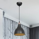 Φωτιστικό οροφής μονόφωτο Lofty pakoworld Ε27 μαύρο Φ18x22εκ - Image 3