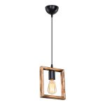 Φωτιστικό οροφής μονόφωτο Isolate pakoworld Ε27 καρυδί 18.5x3x24εκ - Image 2