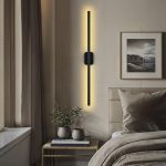 Φωτιστικό τοίχου-απλίκα Senio pakoworld Led μαύρο 75x6x6εκ - Image 2