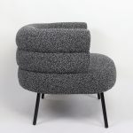 Πολυθρόνα ArteLibre CEREN Μαύρο Ύφασμα/Μέταλλο/Ξύλο 87x80x70cm - Image 2