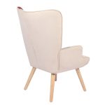 Πολυθρόνα ArteLibre BRIAR Μπορντό/Γκρι Patchwork Ύφασμα/Ξύλο 73x69x96cm - Image 4