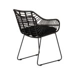 Πολυθρόνα Κήπου ArteLibre KALAMBO Μαύρο Αλουμίνιο/Rattan 56x57x81cm - Image 3