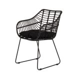 Πολυθρόνα Κήπου ArteLibre KALAMBO Μαύρο Αλουμίνιο/Rattan 56x57x81cm - Image 6