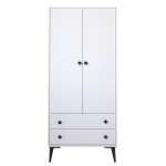 Ντουλάπα Δίφυλλη ArteLibre AMARI Λευκό Μοριοσανίδα 82x48x180cm