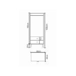 Ντουλάπα Δίφυλλη ArteLibre AMARI Λευκό Μοριοσανίδα 82x48x180cm - Image 4