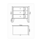 Συρταριέρα ArteLibre AMARI Δρυς/Λευκό Μοριοσανίδα 72x43x79cm - Image 4