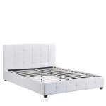 Κρεβάτι ArteLibre ABELIA Λευκό PU 214.5x170x100cm (Στρώμα 160x200cm)