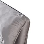 Κρεβάτι Διπλό ArteLibre ACAENA Γκρι Βελούδο 224x182.5x97cm (Στρώμα 160x200cm) - Image 4