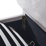 Κρεβάτι Διπλό ArteLibre ACAENA Γκρι Βελούδο 224x182.5x97cm (Στρώμα 160x200cm) - Image 5