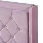 Κρεβάτι Διπλό ArteLibre ANNONA Ανοιχτό Ροζ Βελούδο 217x175x117.5cm (Στρώμα 160x200cm) - Image 5