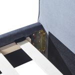 Κρεβάτι Μονό ArteLibre TULIP Σκούρο Γκρι Βελούδο 206.5x100.5x110cm (Στρώμα 90x190cm) - Image 5